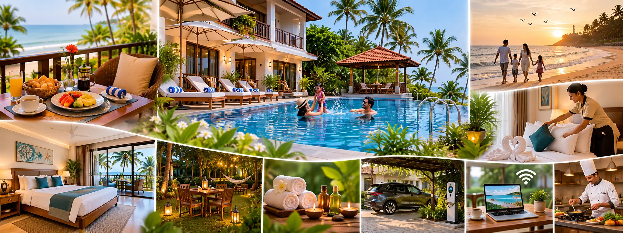 Tranquil coastal resort surroundings at Vistara